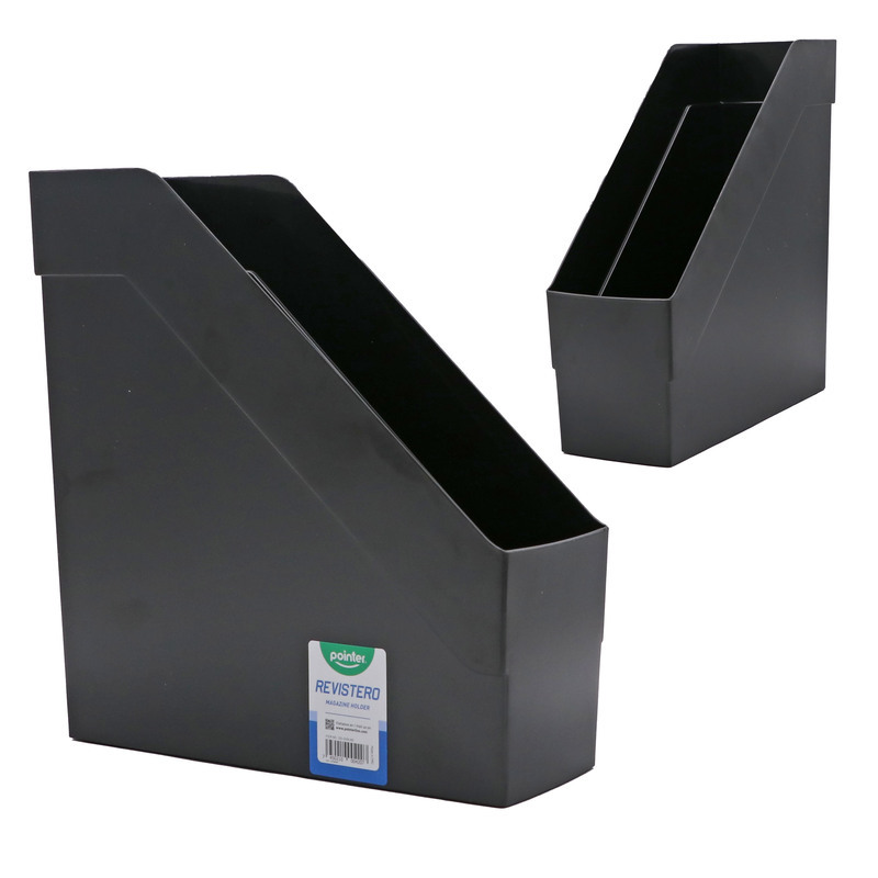 ORGANIZADOR PLASTICO DE OFICINA (REVISTERO) NEGRO