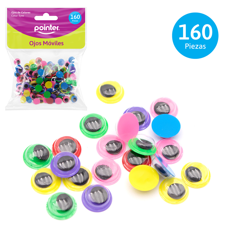 OJITOS MOVILES PARA MANUALIDADES x 160 PZAS.