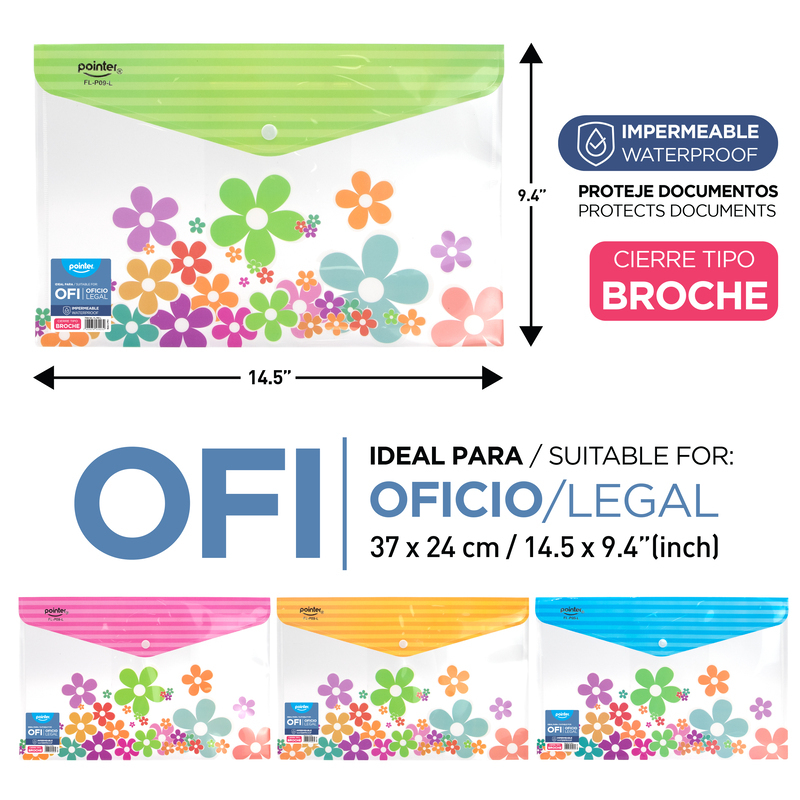 SOBRE PLASTICO PORTADOCUMENTOS LEGAL