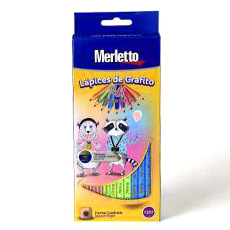 SET DE 12 LAPICES DE GRAFITO HB CUERPO PASTEL