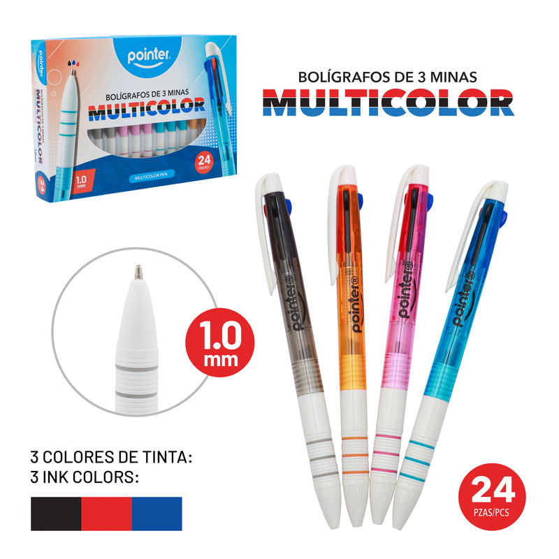 BOLIGRAFO MULTICOLOR 3 COLORES