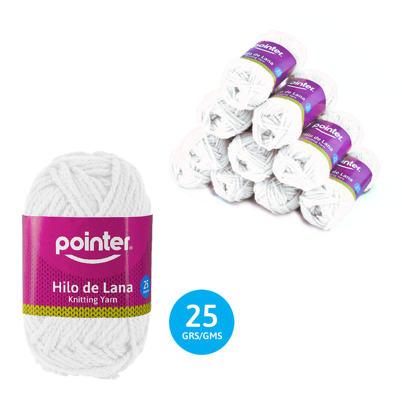 HILO DE LANA PARA MANUALIDADES BLANCO - 25GRS