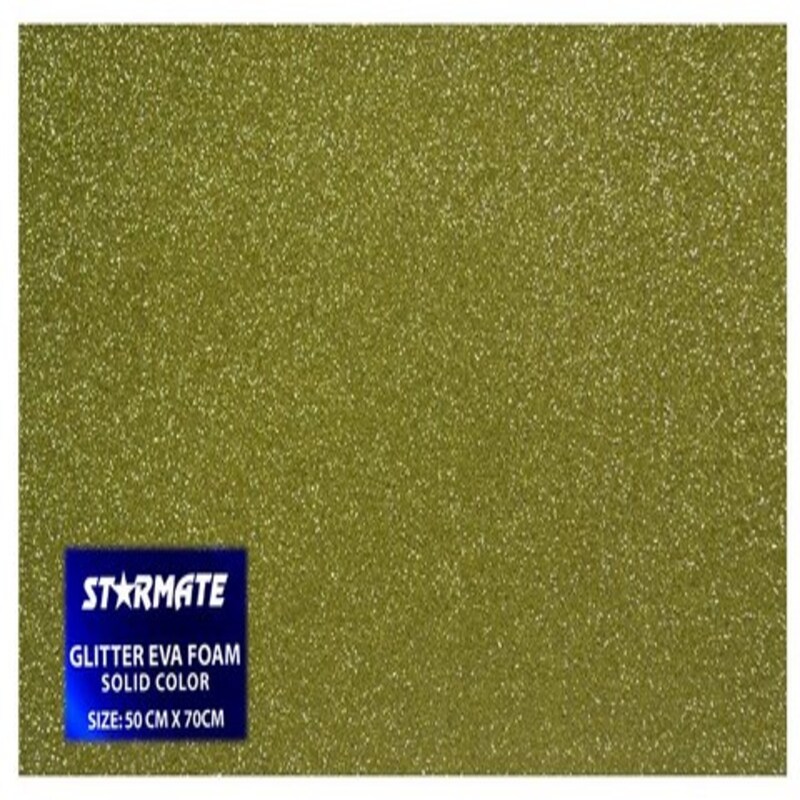 FOAMY C/ESCARCHA 50X70CM DORADO