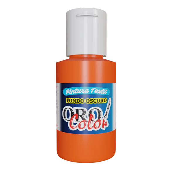 PINTURA TEXTIL FONDO OSCURO NARANJA NEON 30ML
