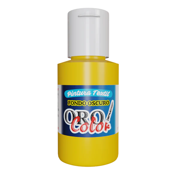 PINTURA TEXTIL FONDO OSCURO AMARRILO NEON 30ML