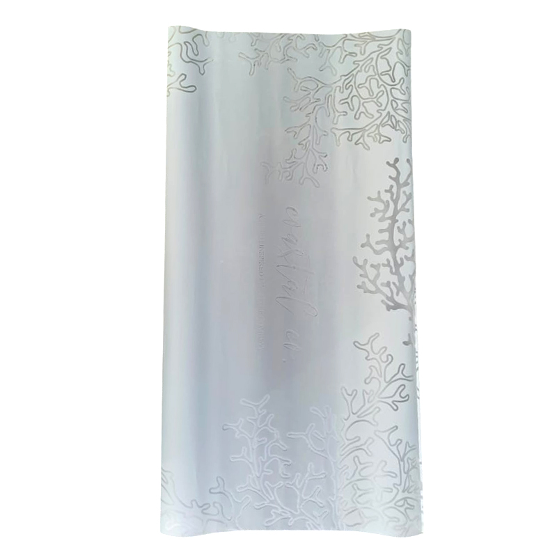 PAPEL COREANO HANSU TRASLUCIDO CORALINO - PLATEADO 57x57CM