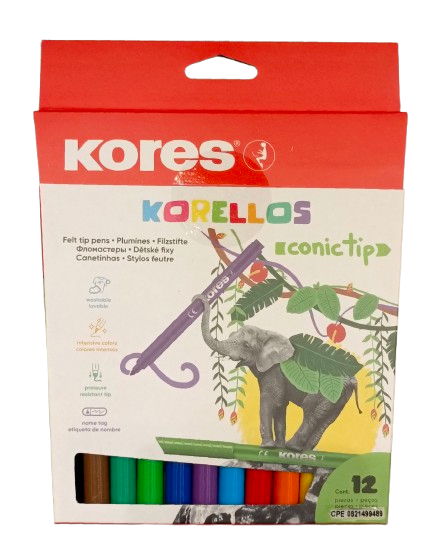 PLUMON ESCOLAR PUNTA CONICA KORELLO x12PZS