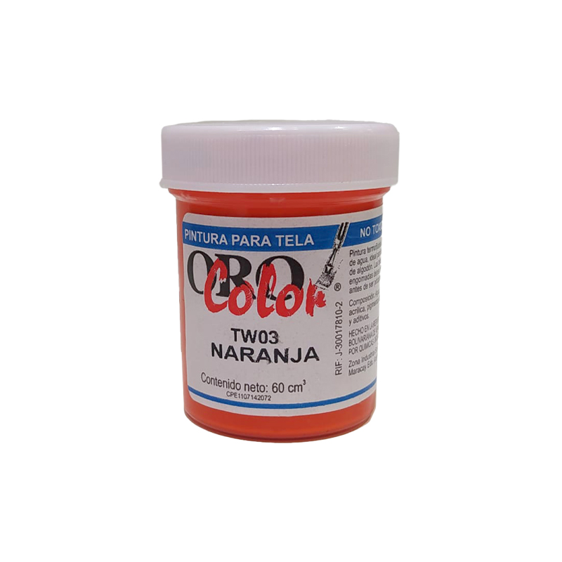 PINTURA DE TELA NARANJA 60CM
