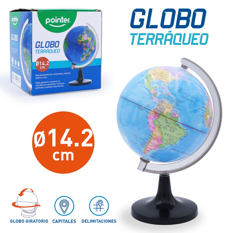 GLOBO TERRAQUEO (MAPA MUNDI) Ø14,2Cm