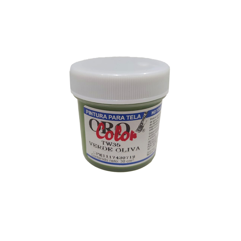 PINTURA DE TELA VERDE OLIVA 30CM