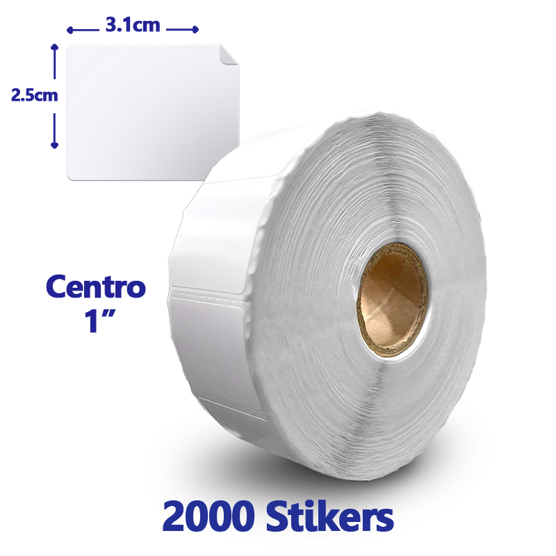 ROLLO DE ETIQUETAS AUTOADHESIVAS PARA IMPRESORA 31MMx25MM