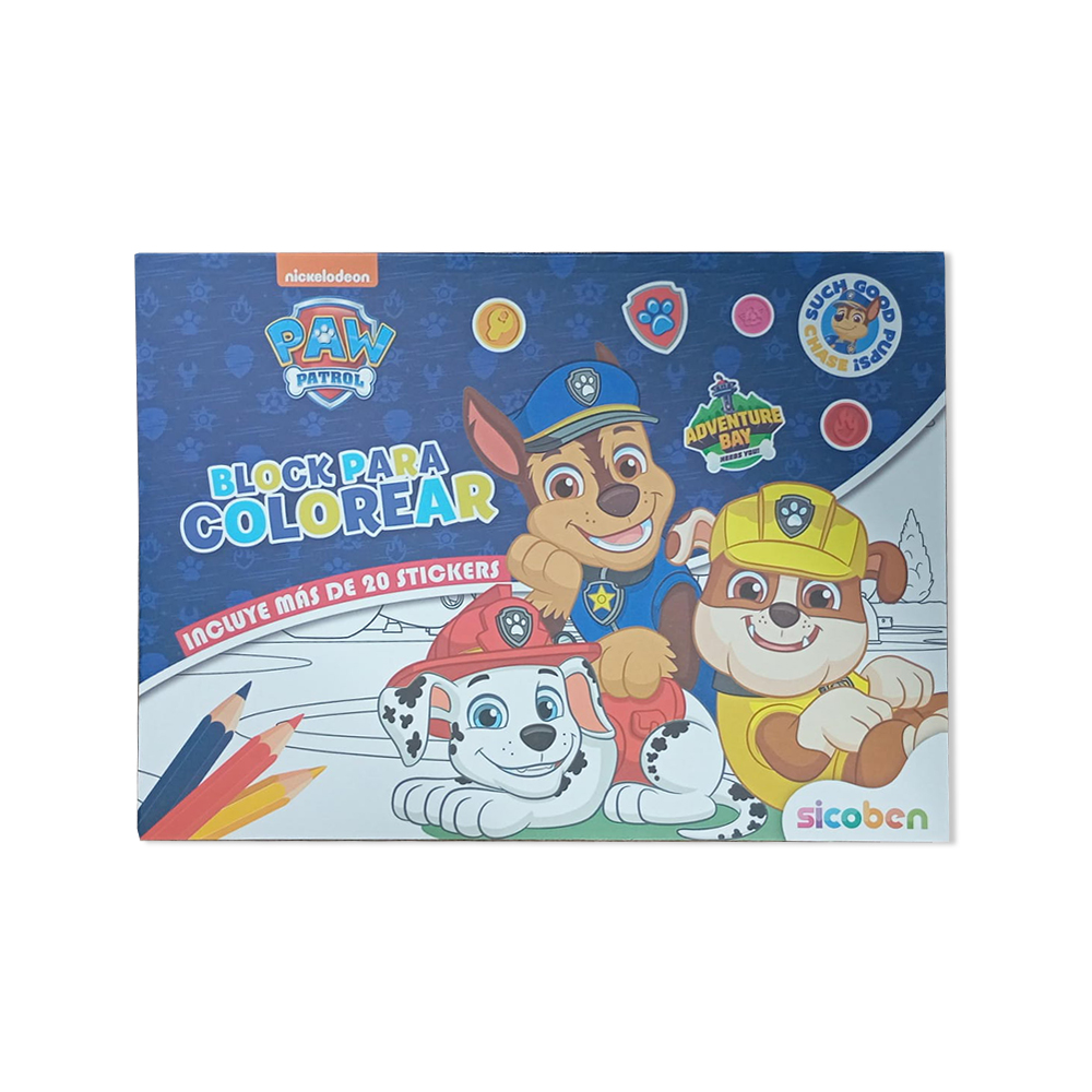 MI BLOCK PARA COLOREAR PAW PATROL