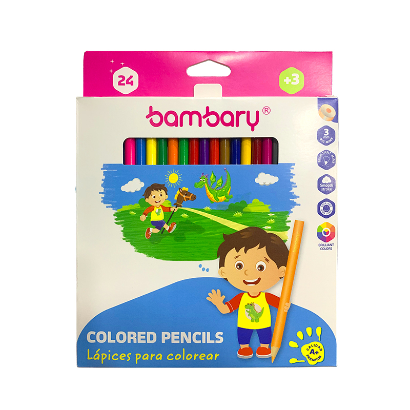 LAPICES DE COLORES REDONDOS x24UNDS