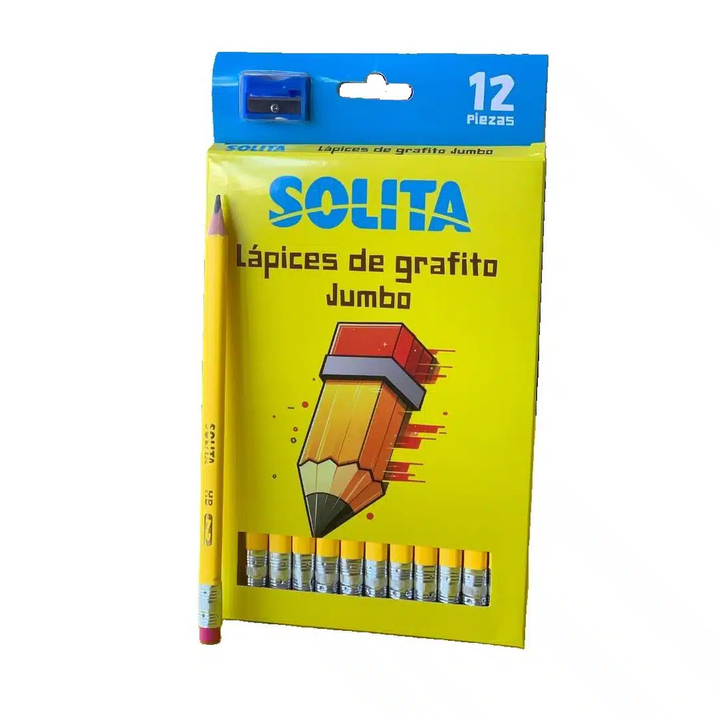 LAPIZ DE GRAFITO JUMBO SOLITA X1 UNIDAD