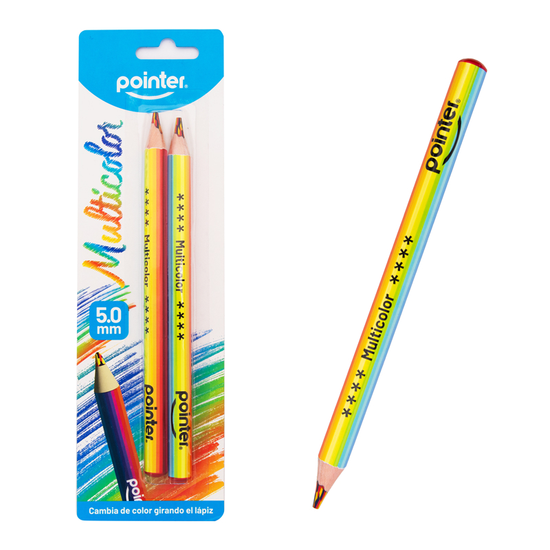 LAPIZ MULTICOLOR JUMBO x2PZS CAJA