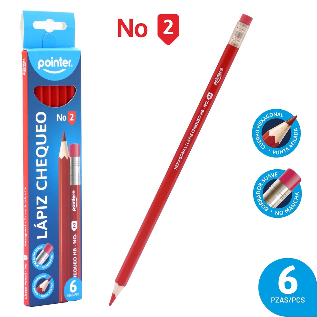 LAPIZ ROJO 6 PIEZAS