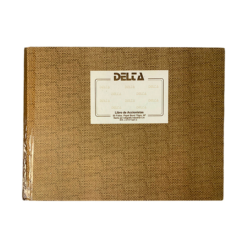 LIBRO DE ACCIONISTA DELTA 50 FOLIOS