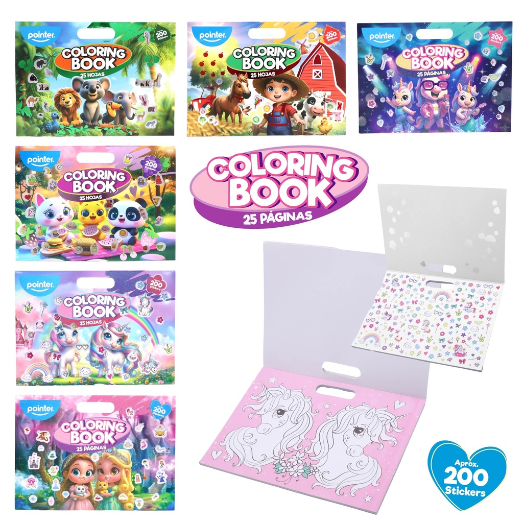LIBRO DE COLOREAR CON STICKERS