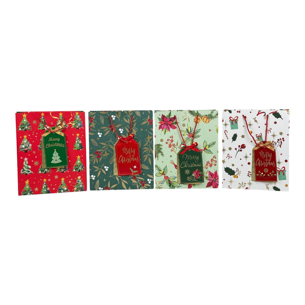 BOLSA DE REGALO MEDIANA NAVIDAD 32x26x10cm 32x26x10
