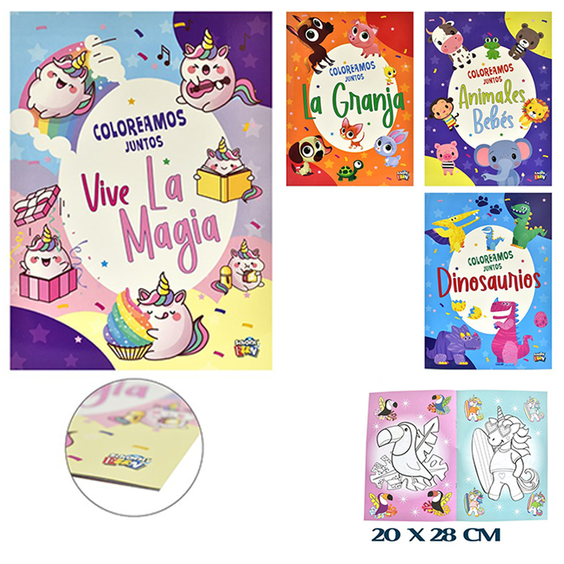 LIBROS DE COLOREAR- COLOREAMOS JUNTOS - 8PG
