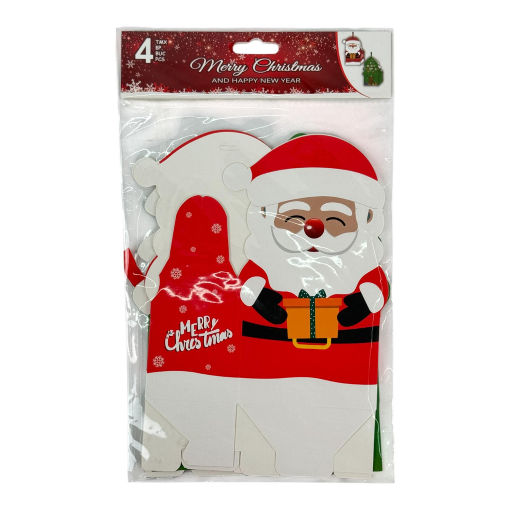 SET DE CAJITAS NAVIDAD PARA REGALO 4PZA 9.2X6.2X17