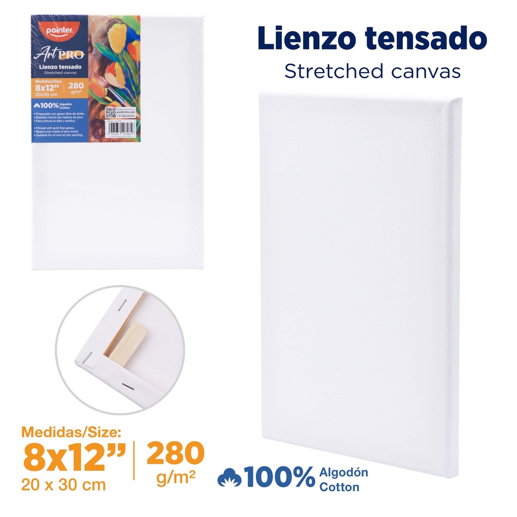 LIENZO BLANCO 20x30cm