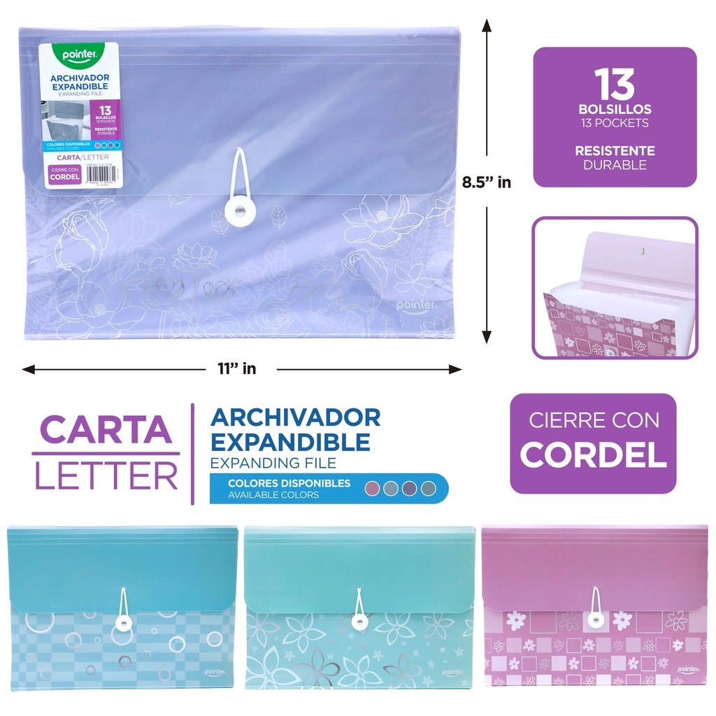 ARCHIVADOR EXPANDIBLE 13 BOLSILLOS