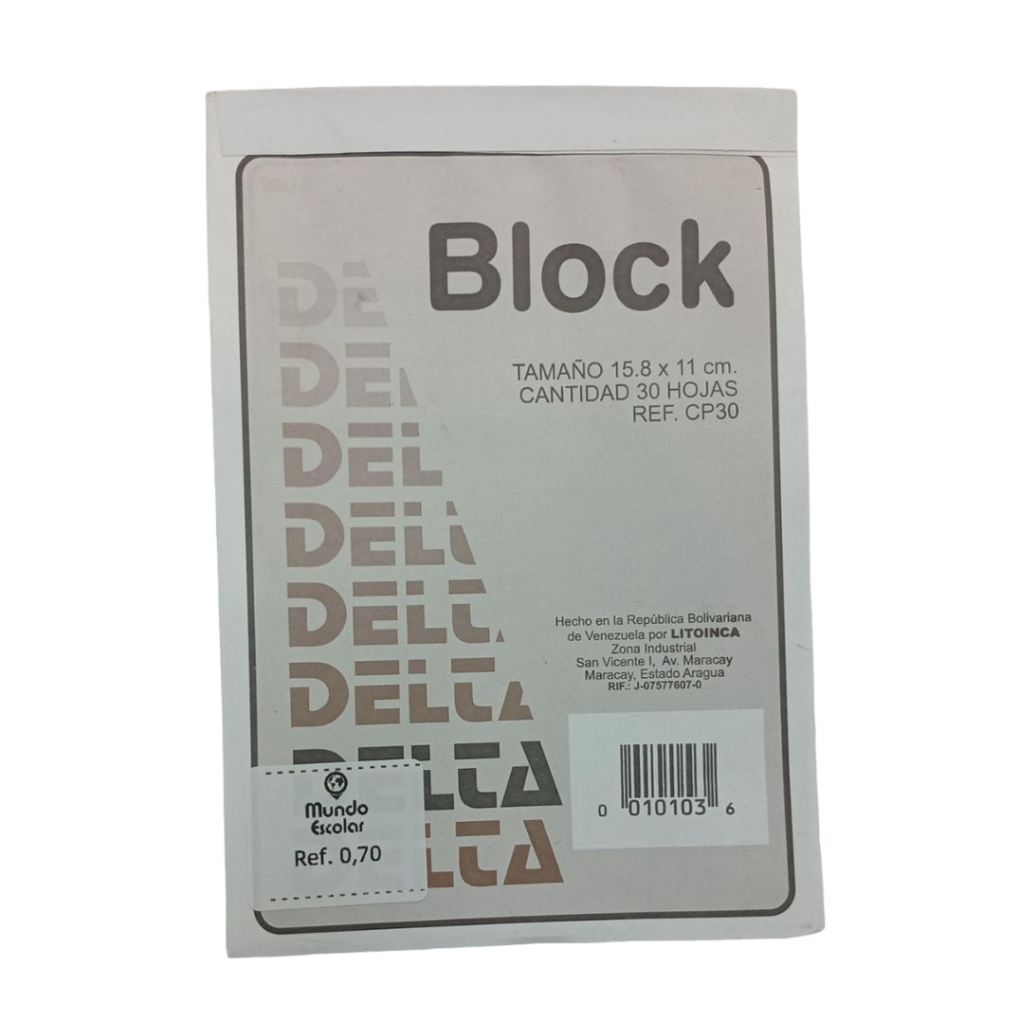 BLOCK DE FACTURAS BOND DELTA PEQUEÑO - 30HJ 11x15,8CM