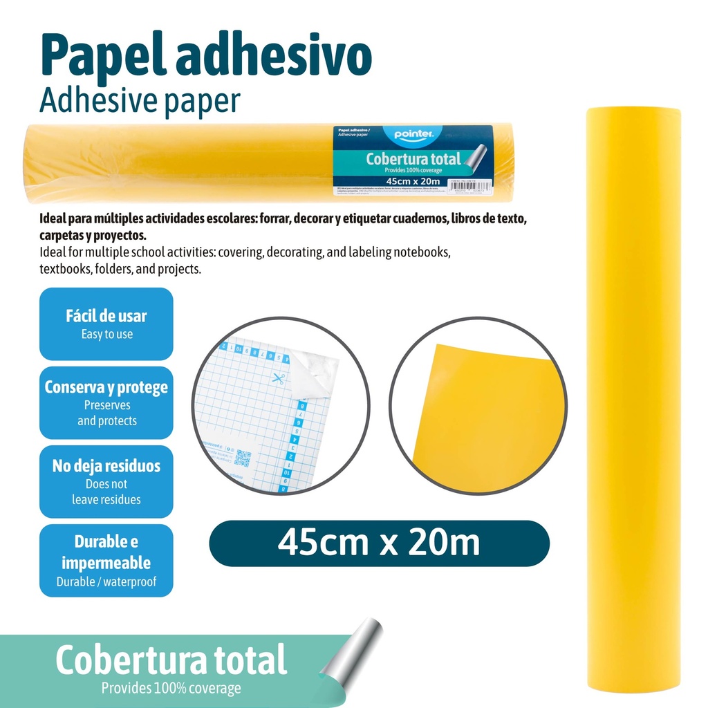 PAPEL ADHESIVO 20M AMARILLO