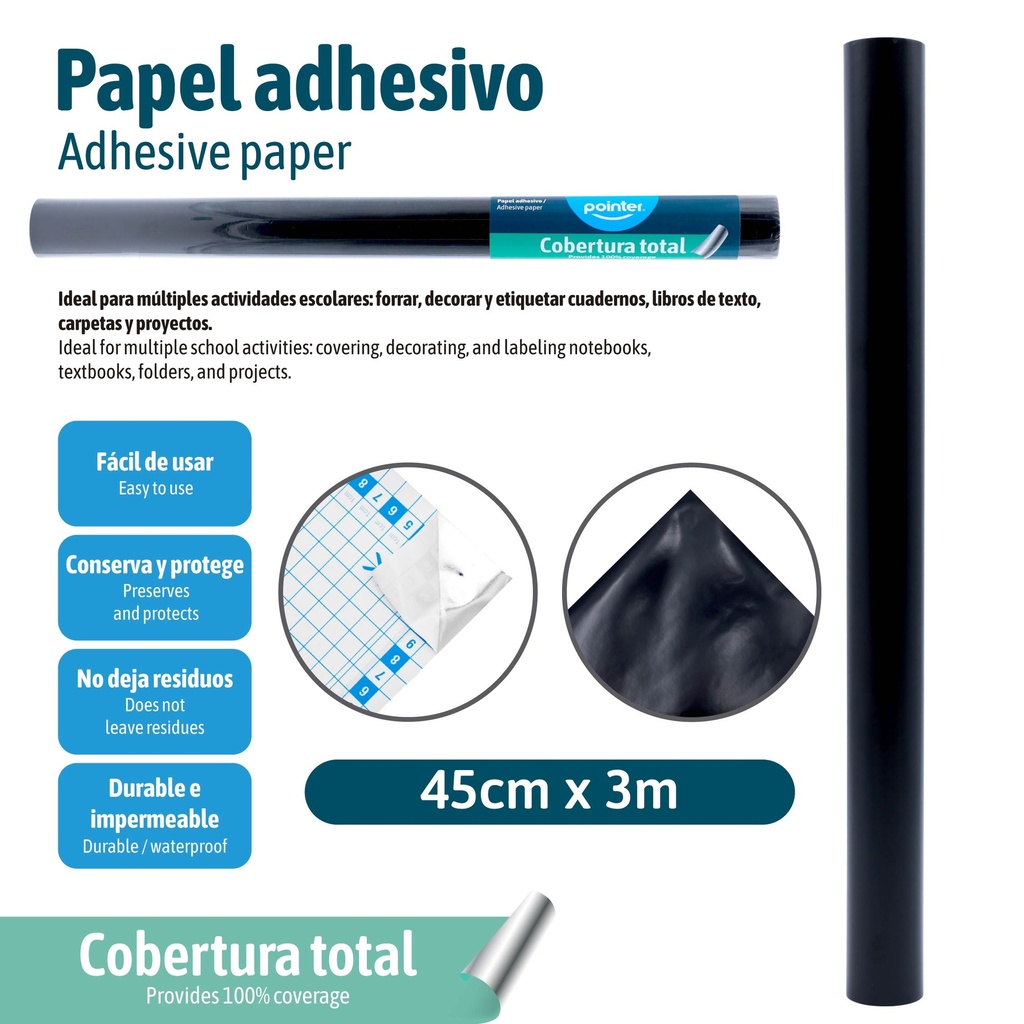 PAPEL ADHESIVO 3M NEGRO
