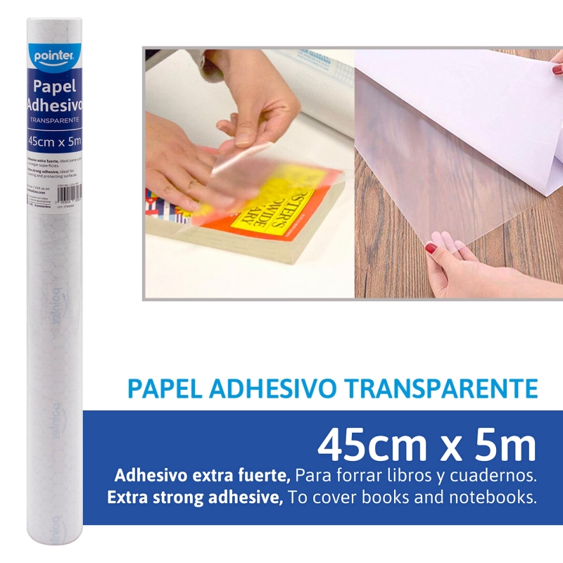 PAPEL CONTAC TRANSPARENTE 5 METROS