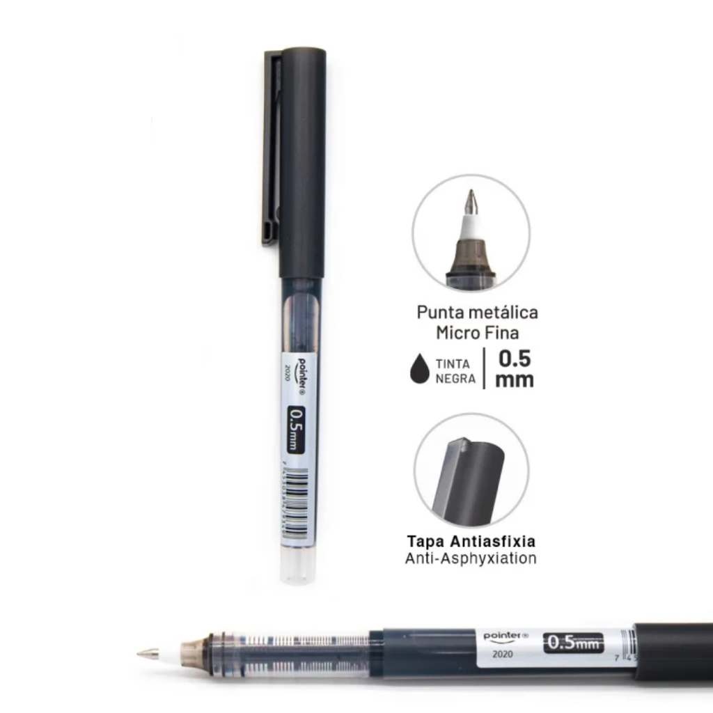 BOLIGRAFO TINTA GEL NEGRO - BASIC PRO 0.5MM UNIDAD