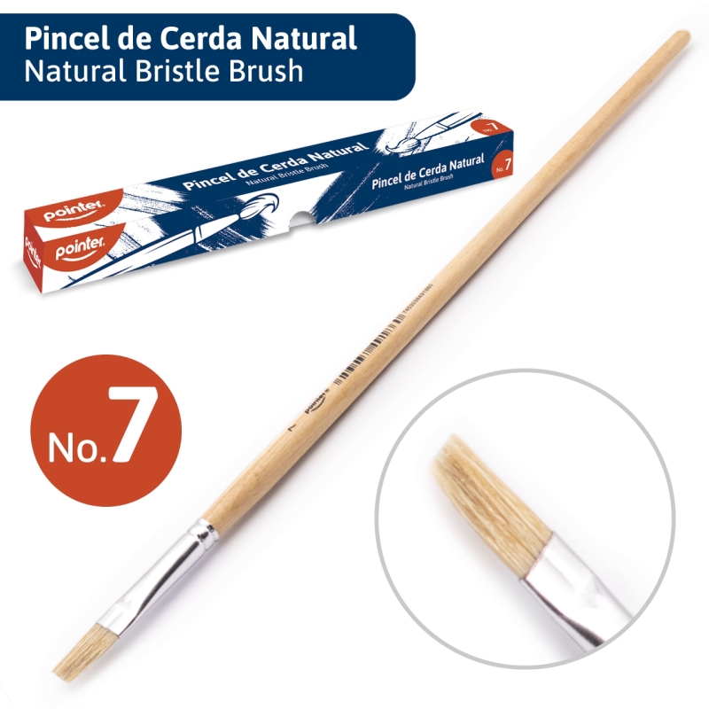 PINCEL DE CERDA NATURAL N7
