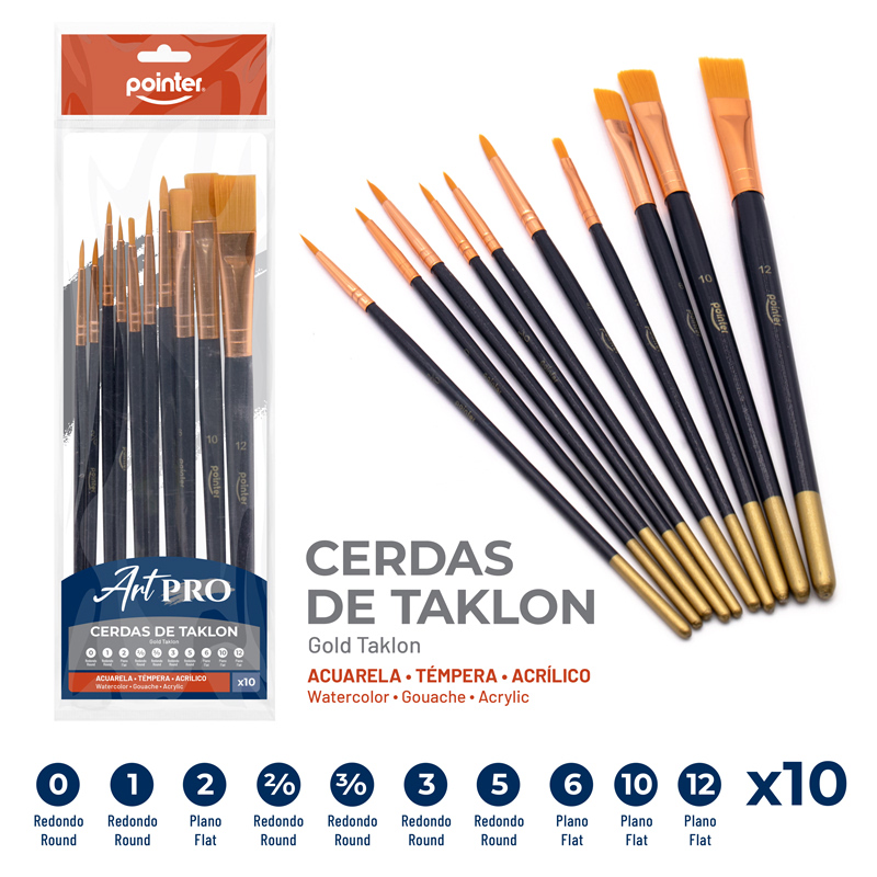 SET DE PINCELES ART PRO x10PZAS