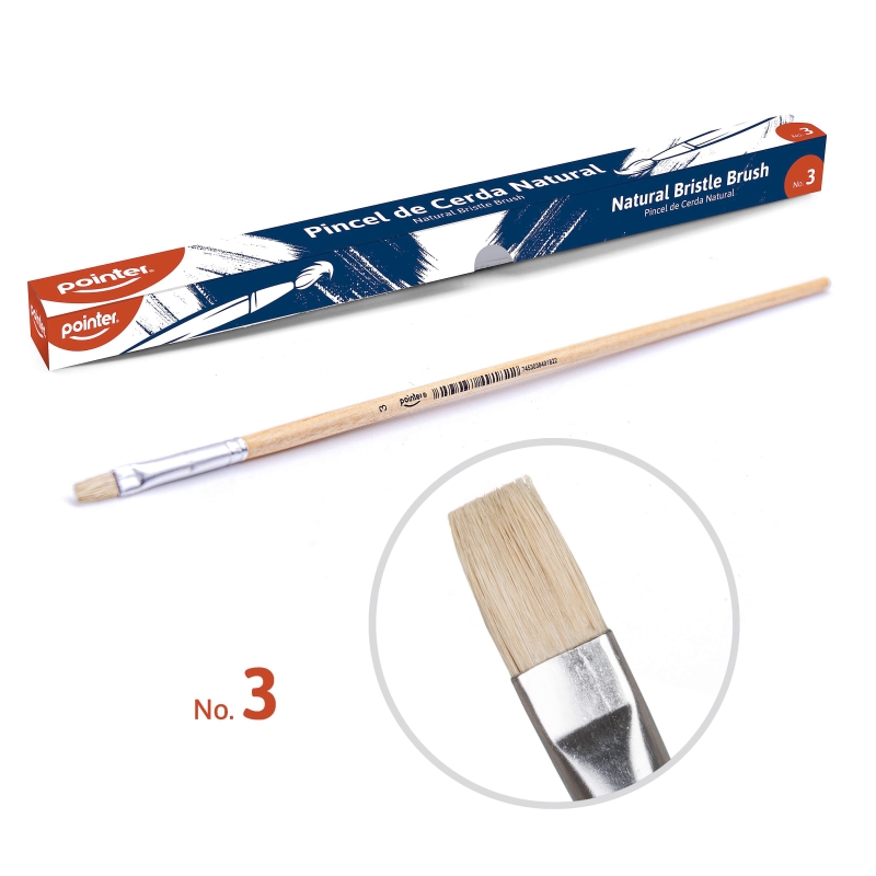PINCELES DE CERDA NATURAL N3