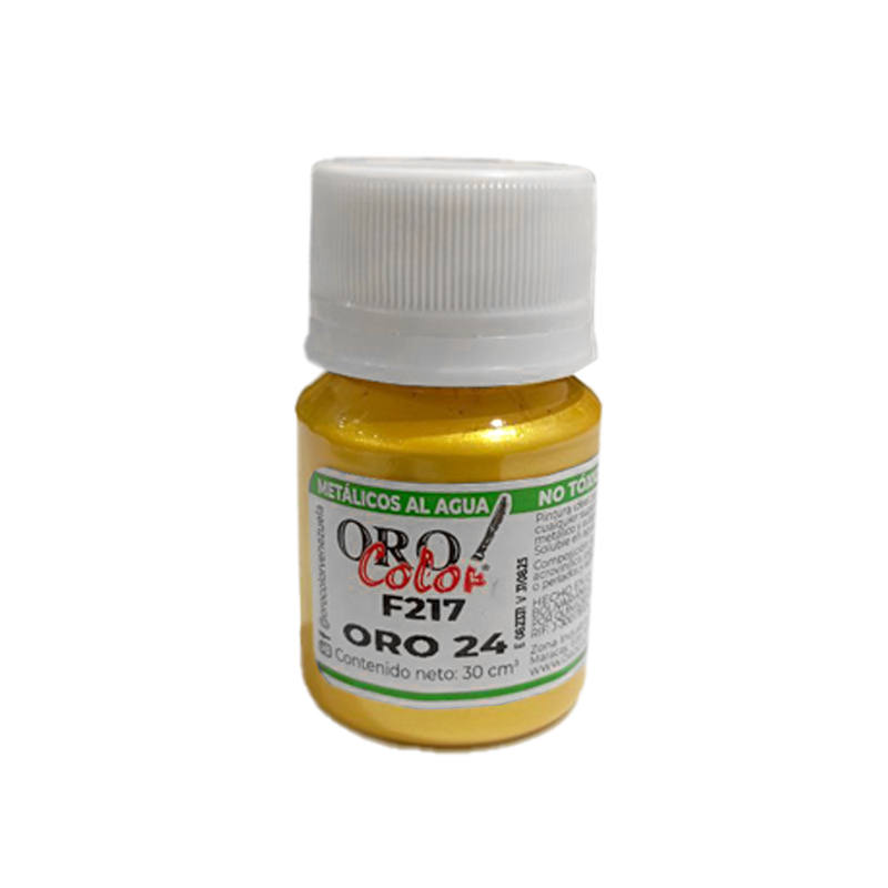 PINTURA  METALICA AL AGUA ORO 24  30CC