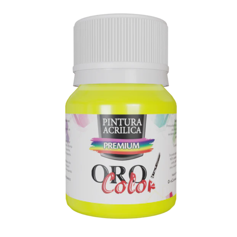 PINTURA ACRILICA PREMIUM AMARILLO NEON 30ML