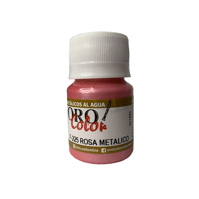 PINTURA METALICOS AL AGUA ROSA METALICO 30ML