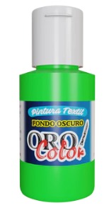 PINTURA TEXTIL FONDO OSCURO VERDE NEON 30ML