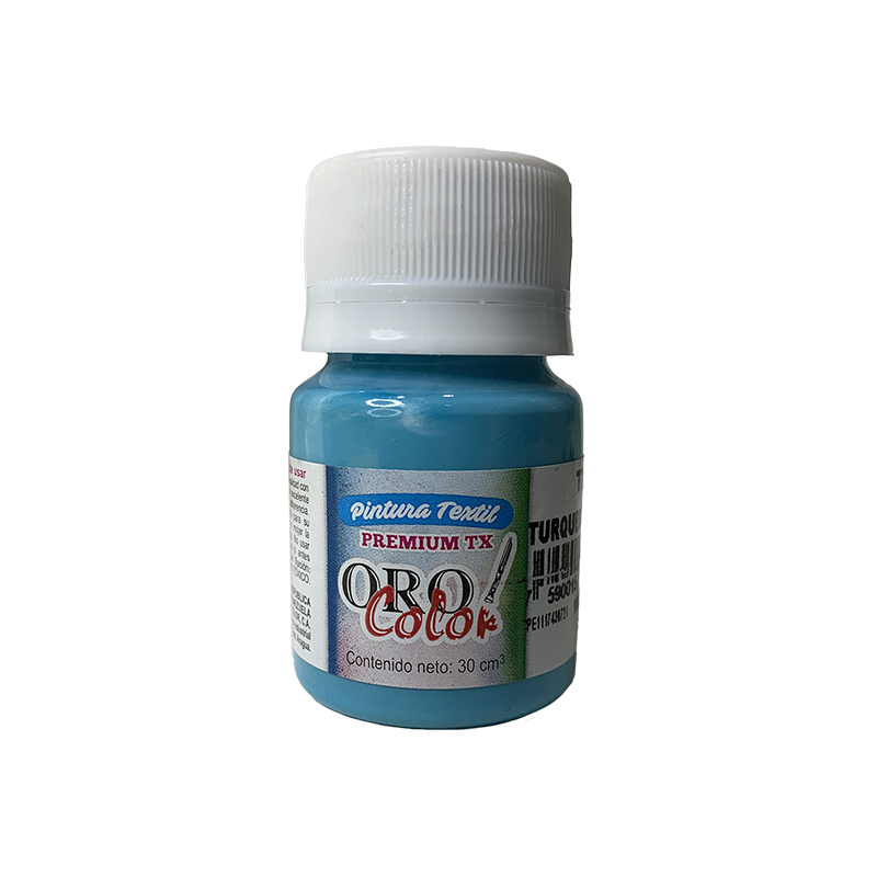PINTURA TEXTIL PREMIUM TURQUESA SUAVE 30ML