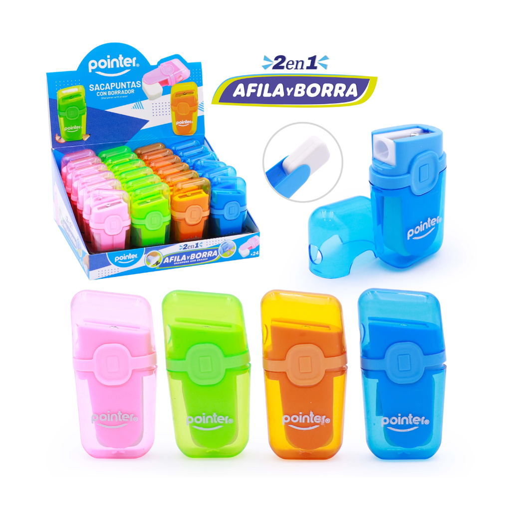 SACAPUNTAS CON DEPOSITO + BORRADOR
