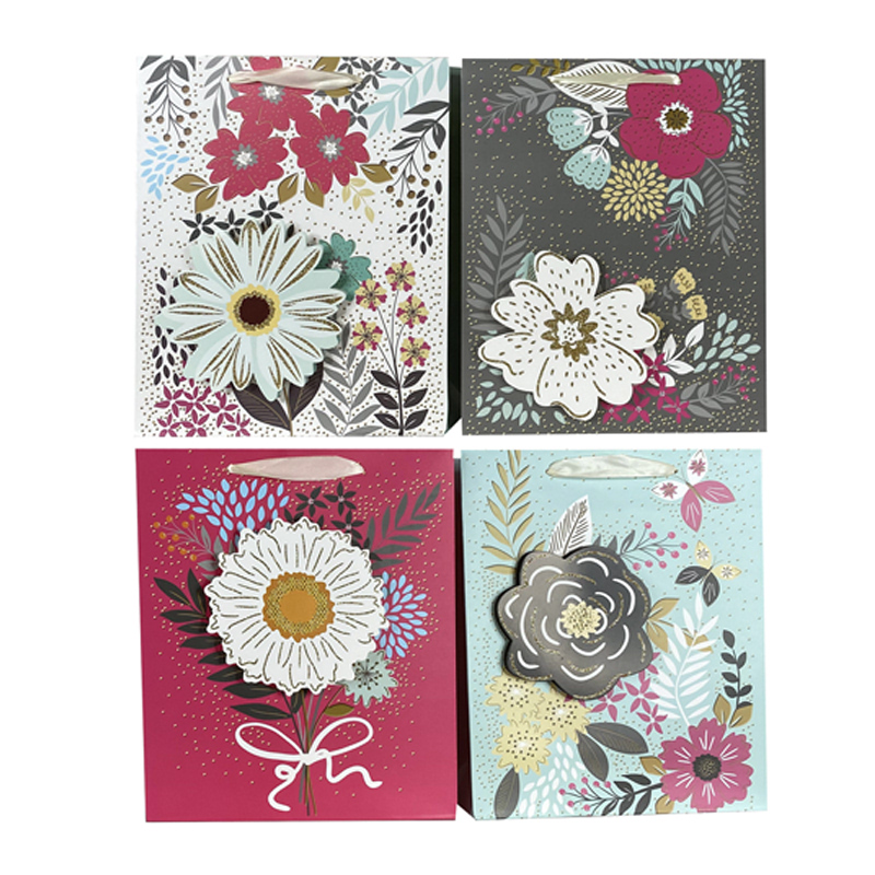 BOLSA DE REGALO 3D (FLORES) L