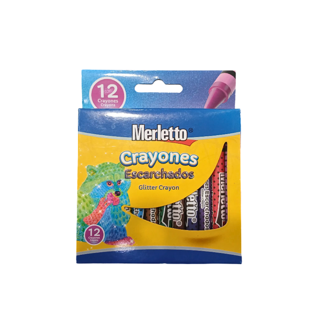 SET DE 12 CRAYONES ESCARCHADOS