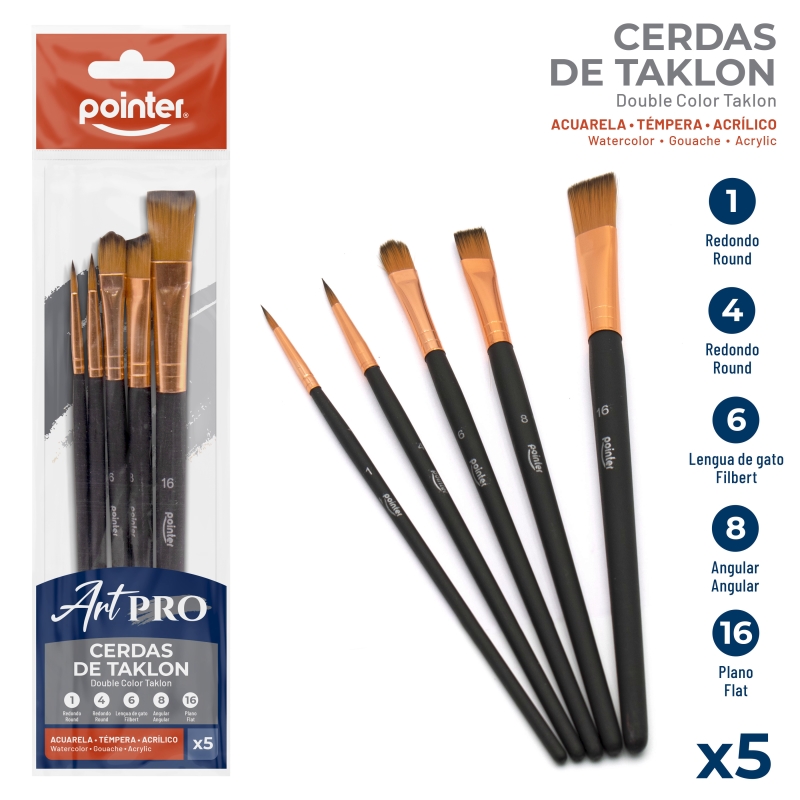 SET DE PINCELES ART PRO x5PZAS