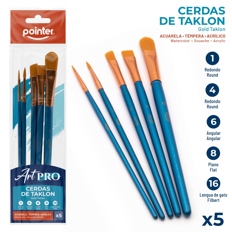 PINCELES ARTISTICOS x5PZAS