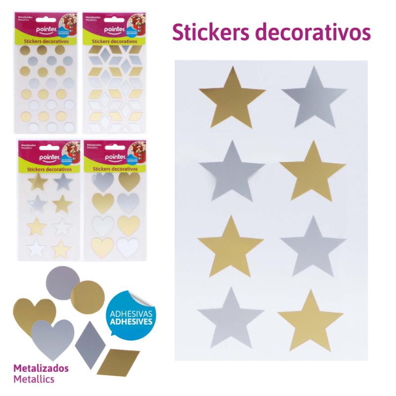 STICKERS DECORATIVOS METALIZADOS