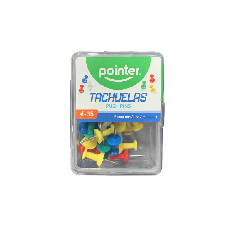 TACHUELAS DE COLORES x 35 PZAS