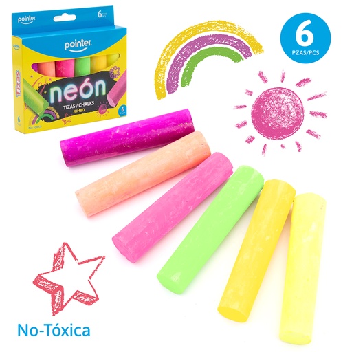 [CHK-22112] TIZAS JUMBO NEON x 6 PZAS.