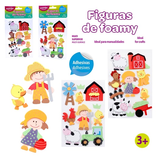 [ANC-1913] FIGURAS DE FOAMY ADHESIVAS (GRANJA)