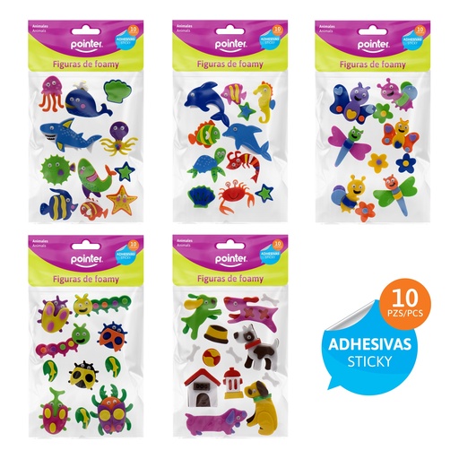[ANC-1604] FIGURA DE FOAMY ADHESIVAS (ANIMALES)